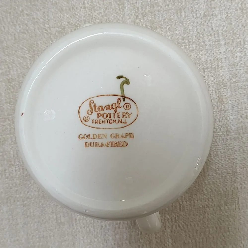 Stangl Pottery Creamer Golden Grape Pattern Vintage
